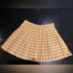Forever 21 Pleated Plaid Mini Skirt